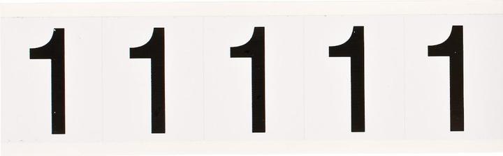 Image du produit Brady B-946, 9714-1, vinyle, noir sur blanc, lettrage : 1, 46 x 57mm, hauteur des lettres 49mm(25 K. á