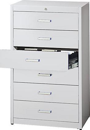 Mauser Card index cabinet, bow handles (80 x 60 x 135 cm)