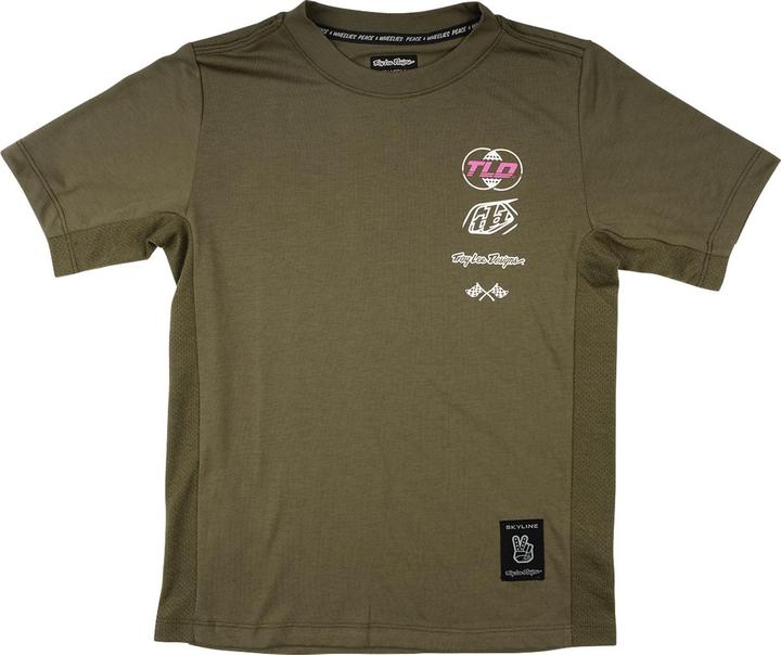 Troy Lee Designs Skyline Ride SS Tee, Worldwide, caper, youth XL (XL)
