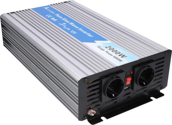 Produktbild Extralink VOLTAGE CONVERTER 12V - 230V, 2000W, PURE SINUS OPIP-2000W