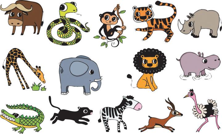 Image du produit Aladine Tampons bois Safari 15 pces
