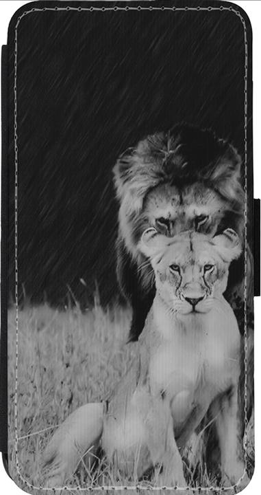 Actual product image PhoneLook Coque Wallet noir Angry lions (Apple iPhone 14 Pro Max)