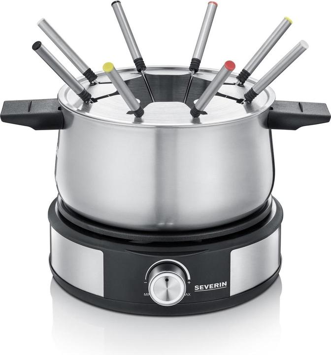 Severin FO2471 acciaio inossidabile, nero (Fonduta Bourguignonne, Fondue al cioccolato, Fondue di formaggio, Fondue Chinoise)
