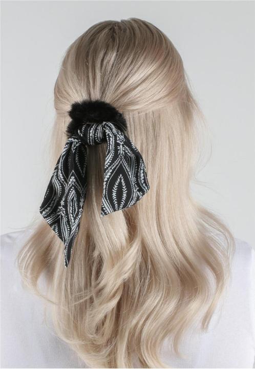 Immagine prodotto Trisa Capelli - Pelliccia finta, nera e castana (Elastico per capelli)