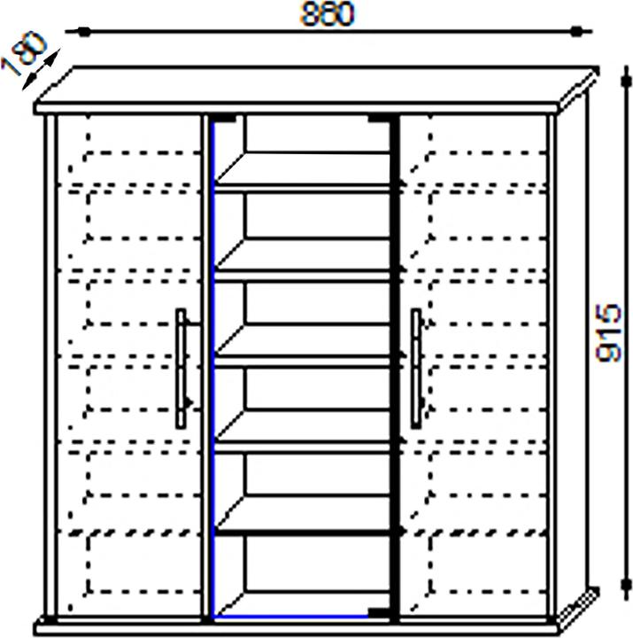 Produktbild VCM Medizinschrank Arzneischrank Santila (88 x 18 x 92 cm)