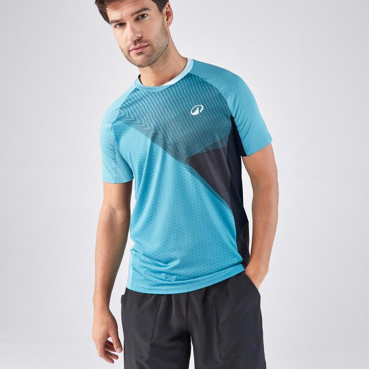 Kuikma Herren Padel T-Shirt technisch - 900 blau/schwarz (M)