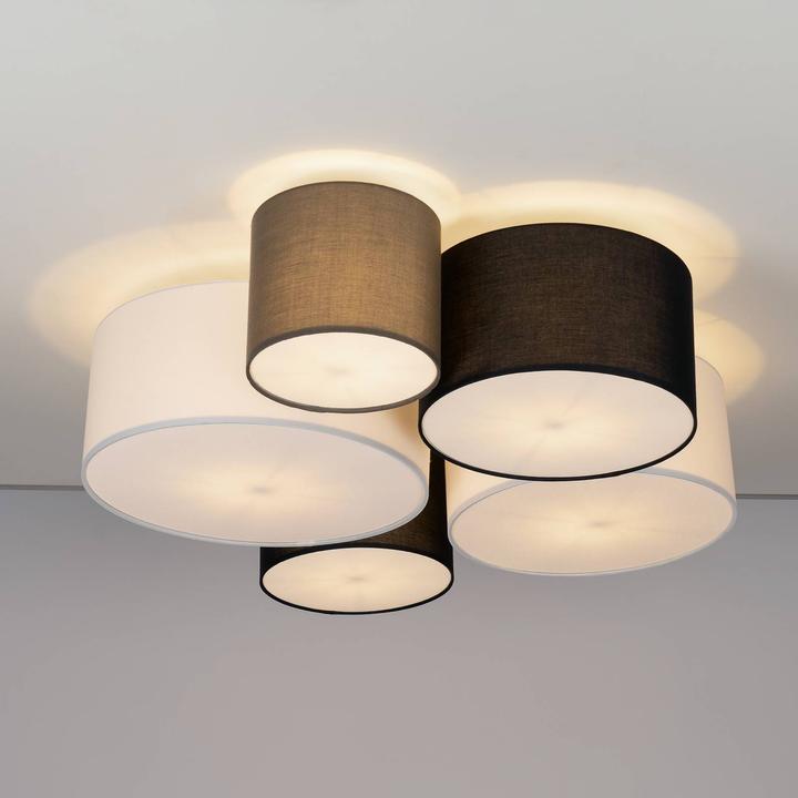 Produktbild Lindby Lettie Deckenleuchte aus Textil, 5-flammig (E27)