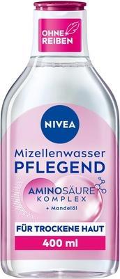 NIVEA Pflegendes Mizellenwasser Gesichtswasser für trockene Haut mit Mandelöl (Mizellenwasser, 400 ml)