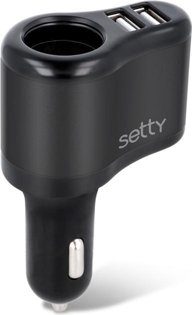 Actual product image Setty car socket splitter RGS-01 2x USB 2A