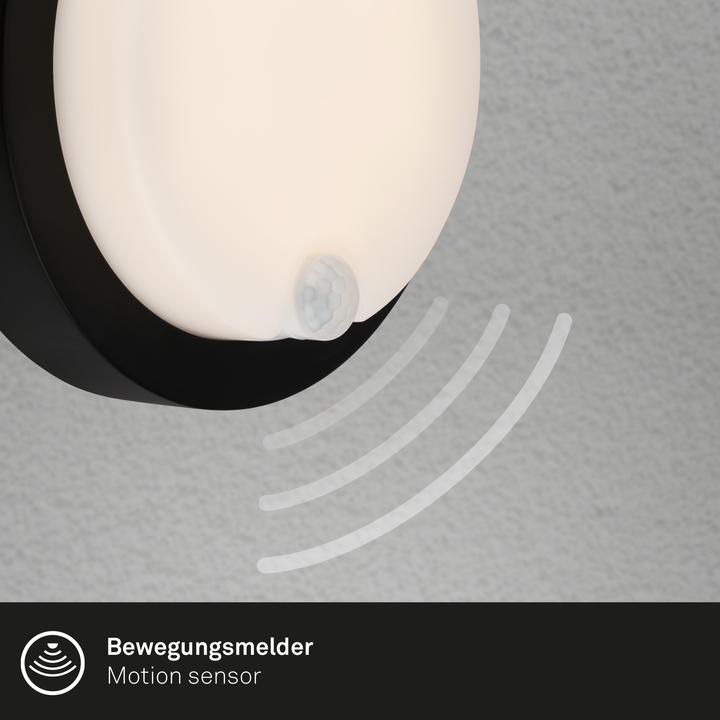 Produktbild Briloner Akku LED Aussenwandleuchte,Sensor,schwarz,LED/4W (700 lm, IP44)