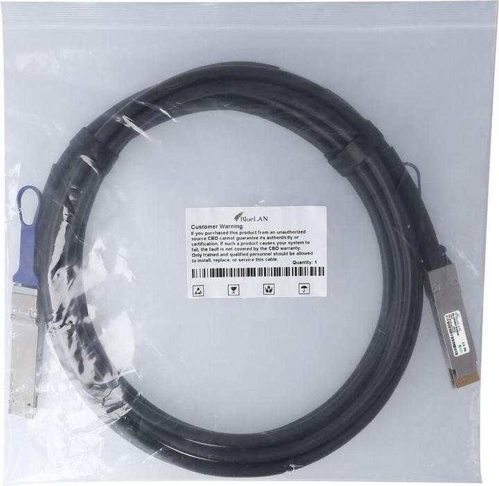 Actual product image BlueLAN Cisco QDD-400-CU2M compatible DAC QSFP-DD BL292901X2M26