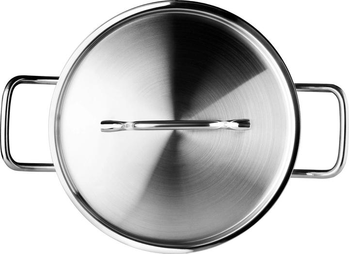 Actual product image Ibili Kochtopf hoch Ebbe 24 cm Hochwertiger Topf aus Edelstahl mit Deckel für vielseitige Anwendungen (24 cm, Pot, Stainless steel)