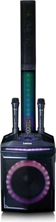 Lenco PA-220BK PA system with detachable tweeter (Battery operated)
