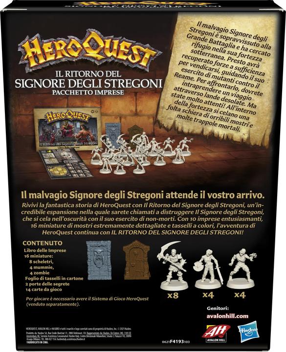 Produktbild Hasbro Heroquest The Return Of The Sorcerer Lord