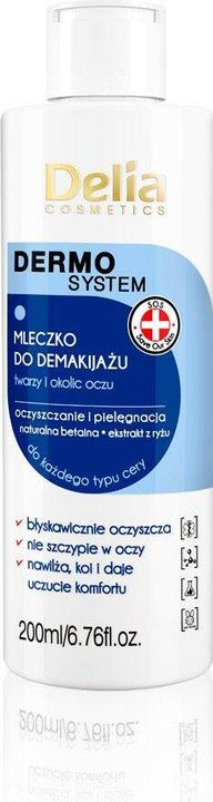 Produktbild Delia Cosmetics Dermo System Moisturizing Milk Face & Eye Makeup Remover (Reinigungsmilch, 200 ml)