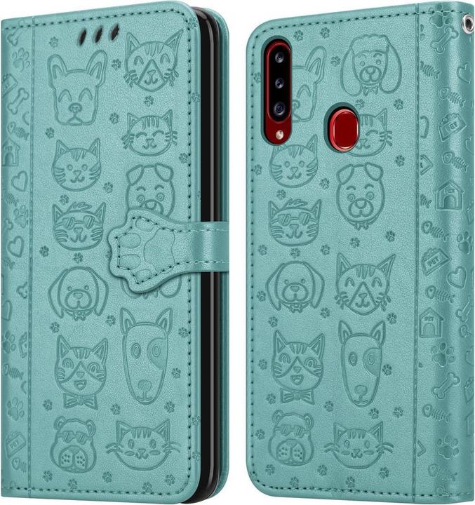 Actual product image Cadorabo Book Dogs & Cats Cover (Samsung Galaxy A20s)