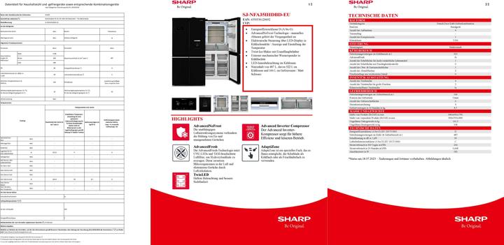 Produktbild Sharp SJ-NFA35IHDBD-EU (487 l)