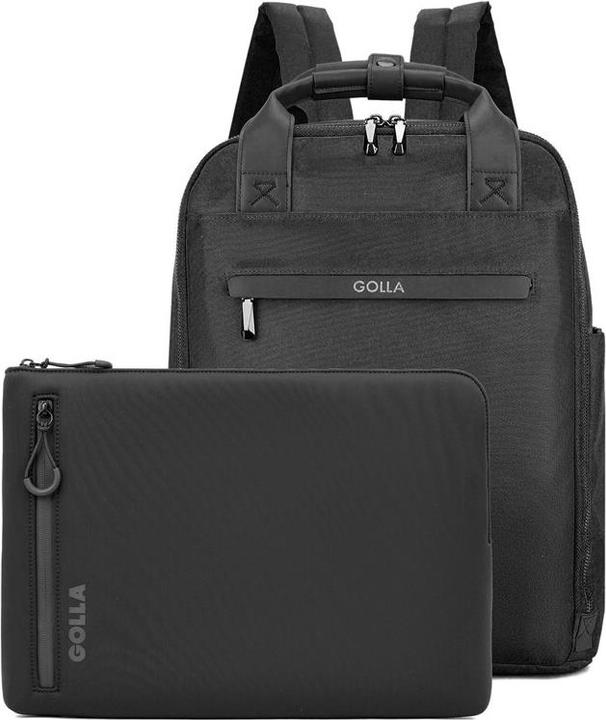 Actual product image Golla Set of backpack and laptop sleeve 15 inch, Black