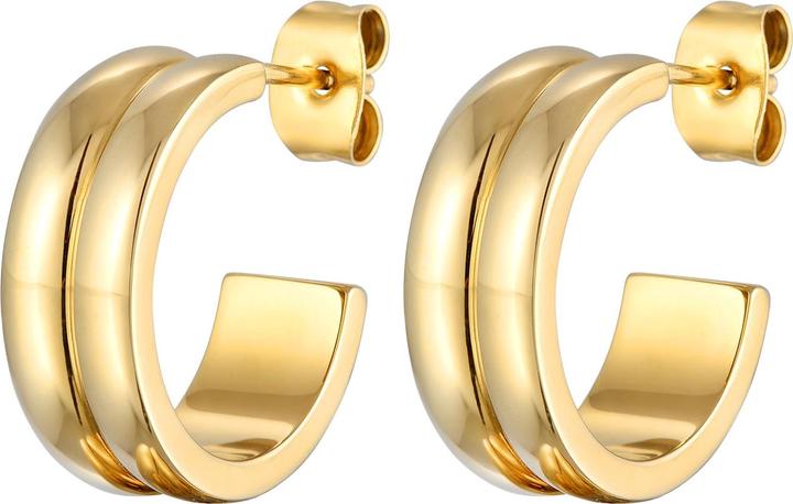Elli Ohrringe Creolen Stecker Damen Modern Farbe Gold (Messing)