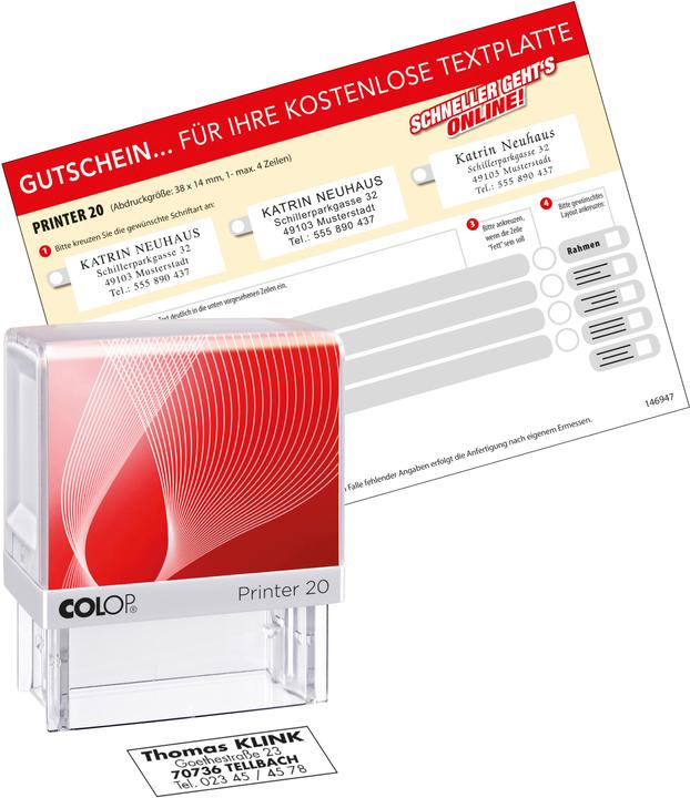 Actual product image Colop Printer 20 m.coupon
