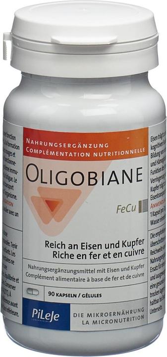 Actual product image Oligobiane Fe Cu Caps (90 Piece, Capsules, 62 g)