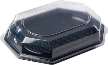 Produktbild IP-Verpackungen Plastlåg højt 8-kant Klar til sort fad vnr 73700,10 stk/ps - (10 stk.)