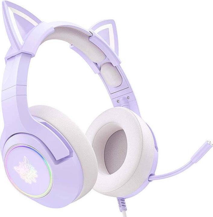 Actual product image Onikuma Headset K9 Cat-Ear purple