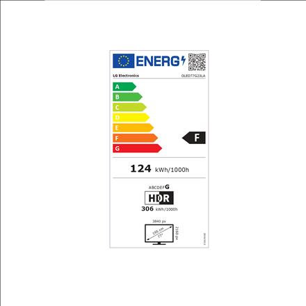 Energy Label LG OLED77G23LA (77", G2, OLED, 4K, 2022)
