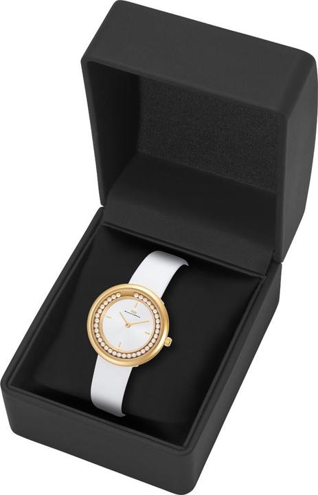 Actual product image Ladies Quartz Watch Pearl Genuine Leather White - 32214 (Analogue wristwatch, 32 mm)