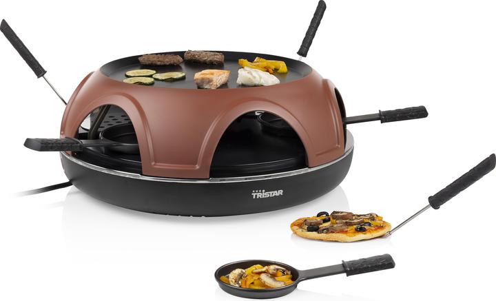 Image du produit Tristar 3- in 1 Pizza Festa comme raclette, plaque de gril et pour faire des pizzas