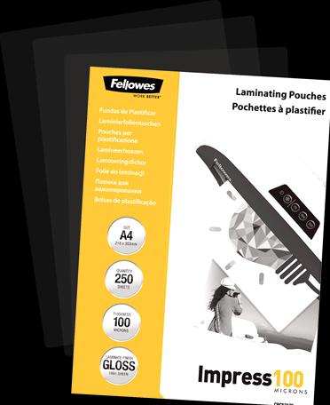 Actual product image Fellowes Impress 100 (A4, 250 Piece, 100 µm)