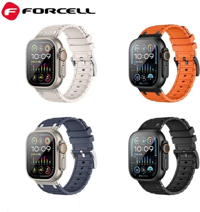 Image du produit Forcell Strap F-DESIGN FA06 silicone strap for APPLE Watch 42 / 44 / 45 / 49 mm blue (Silicone)