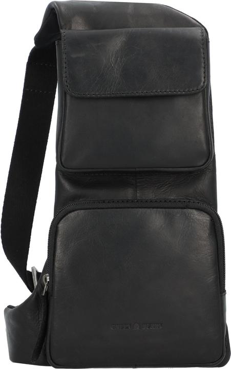 Greenburry Pure Black Umhängetasche Leder 16 cm