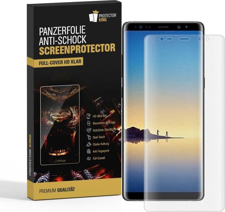 Produktbild Protectorking 6x Panzerfolie Anti-Shock Full Cover HD Klar (6 Stück, Samsung Galaxy Note 8)