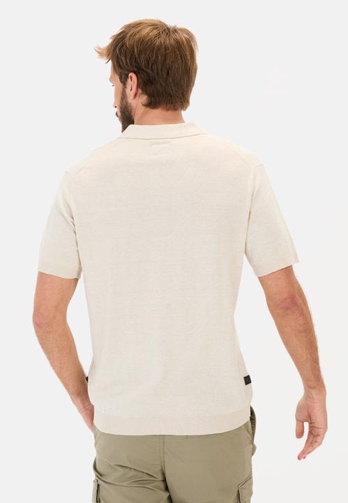 Image du produit Camel Active Strick-Poloshirt aus Baumwoll-Leinen-Mix (M)