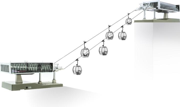 Produktbild Jägerndorfer Seilbahn H0 D-Line Set weiss/grau 6 Omega V+1 Stü.