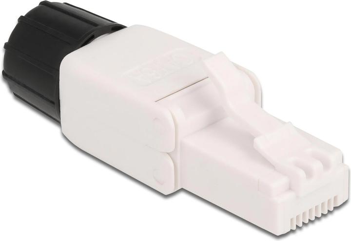 Delock Stecker RJ45 Cat.6A UTP werkzeugfrei 1 Stück, Weiss (Netzwerkkabel Stecker)