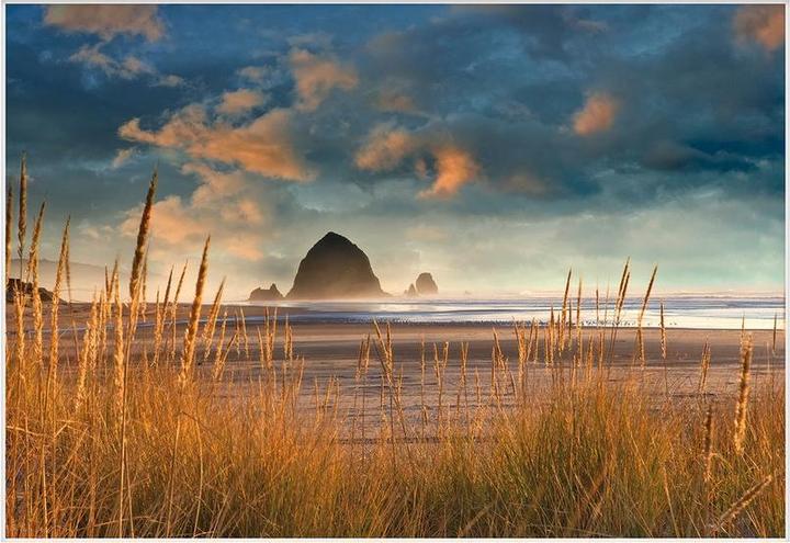 Produktbild Dennis Frates Haystack Rock Am Cannon Beach Drucken (40 x 30 cm)