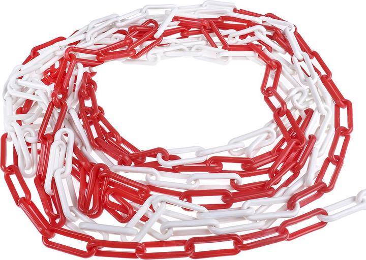 Produktbild RS PRO Kette 8mm rot / weiss (25 m)