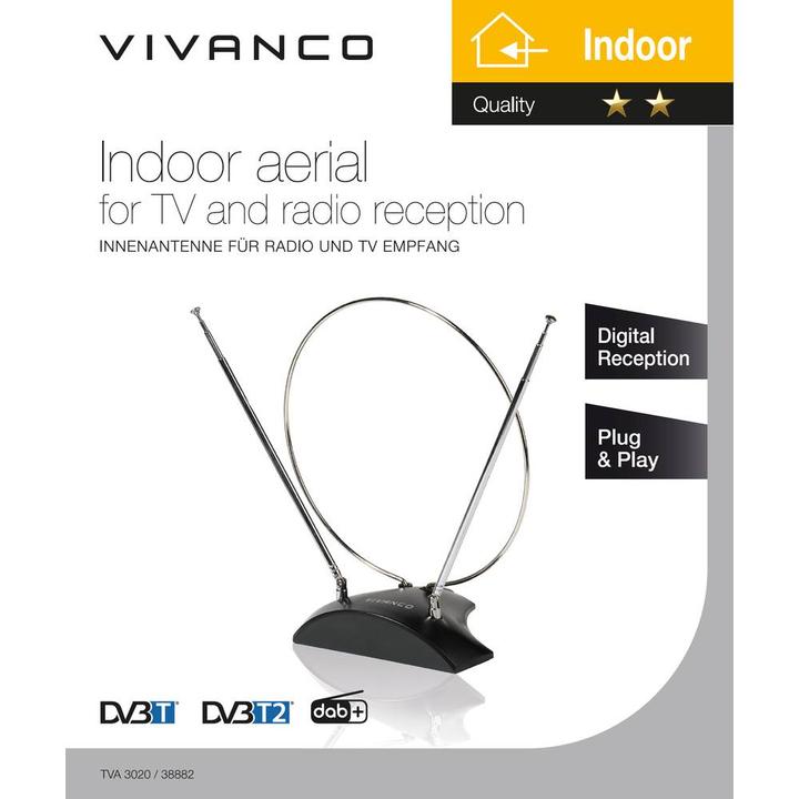 Produktbild Vivanco Tva 3020 (Zimmerantenne, DAB/ DAB+, DVB-T / -T2)