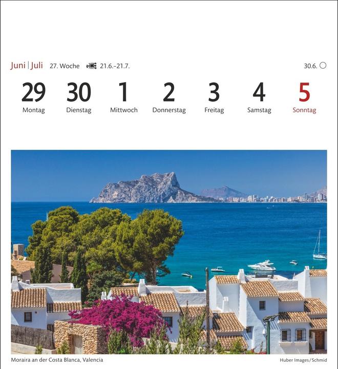 Produktbild Harenberg Spanien Sehnsuchtskalender 2026 - Wochenkalender mit 53 Postkarten (Deutsch)
