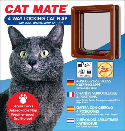 Cat Mate 4-Wege-Katzenklappe (Magnetische Katzenklappe)