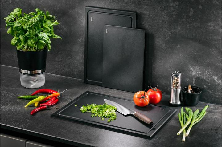 Image du produit GEFU Planche à découper SLIZE moyenne 37 x 25 cm avec rainure à jus