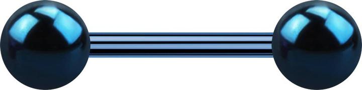 Immagine prodotto Star Piercing Filetto interno del bilanciere blu scuro con due palline (Titanio G23)