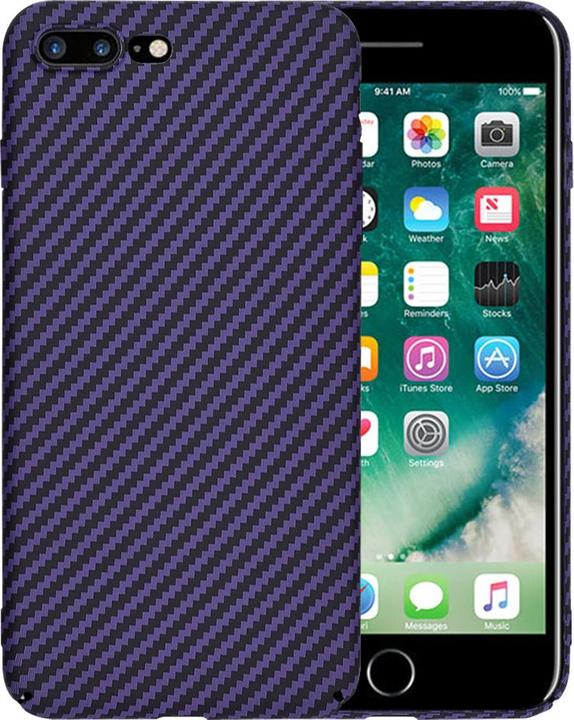 Techsuit - Carbonite FiberShell - iPhone 7 Plus / iPhone 8 Plus - Purple (Apple iPhone 8 Plus, Apple iPhone 7 Plus)