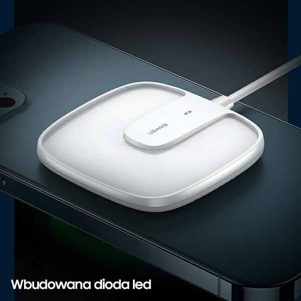 Image du produit Usams Ład. indukcyjna US-CD159 magnétique W1 15W Extra-thin iPhone 12 series biały/white CD159DZ02 (15 W)
