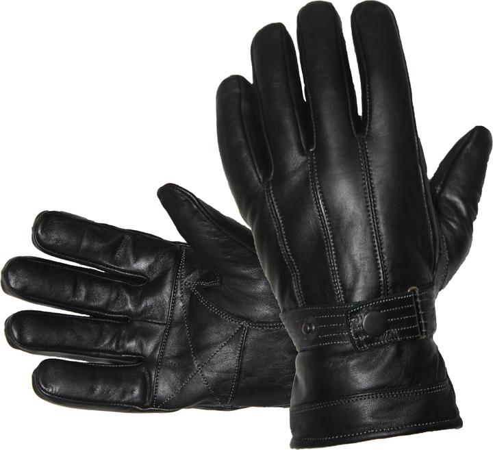 Immagine prodotto Hofler Herren Lederhandschuhe aus recyceltem Leder, schwarz (10)