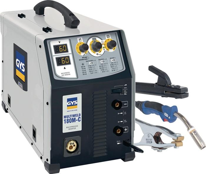 GYS Poste à souder MIG/MAG MULTIWELD 180M-C- avec accessoires 30-180 A Gasg.