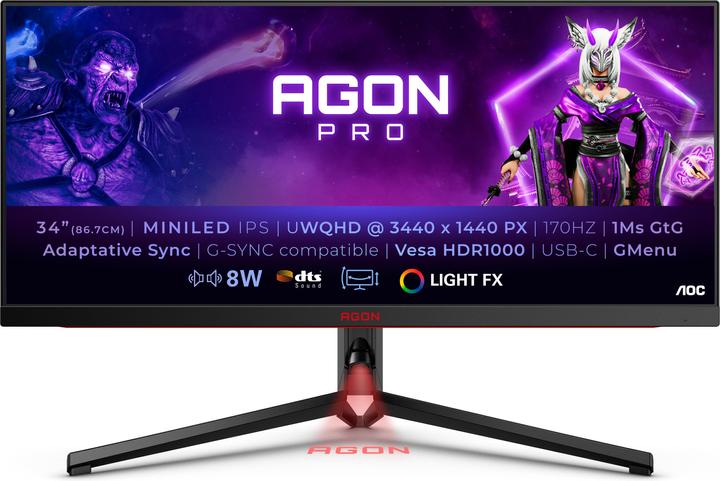 Actual product image AOC AG344UXM (3440 x 1440 pixels, 34")