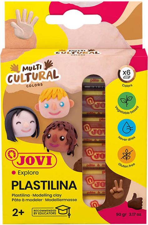 Produktbild Jovi Knete PLASTILINA farbsortiert, 6 Farben je 15,0 g